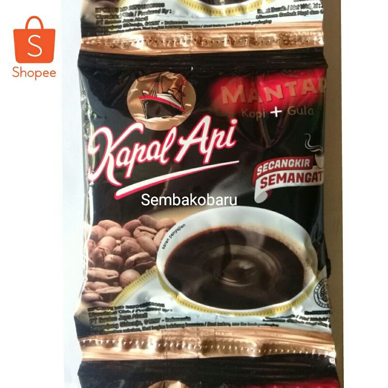 

Kopi Kapal Api Mantap Kopi + Gula 25 gram