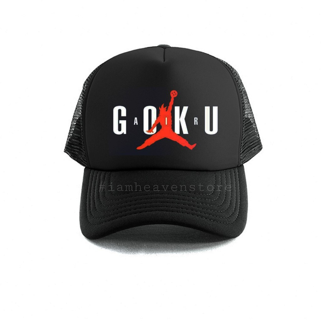 Topi Trucker Jaring Motif Anime Dragonball Goku Air Jordan