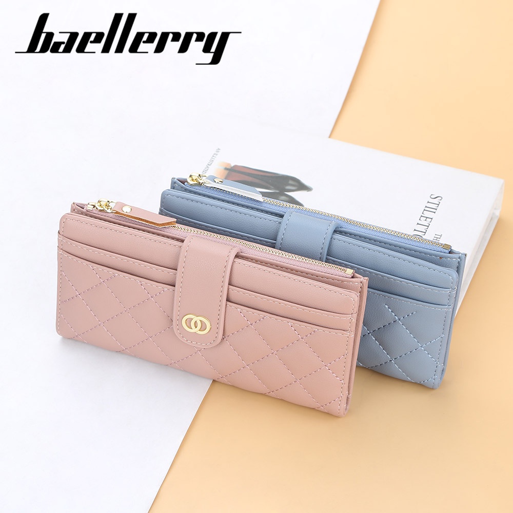 BAELLERRY NR082 Dompet Wanita Panjang Bahan Kulit PU Leather Premium WATCHKITE WKOS