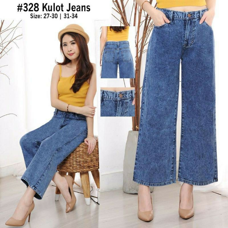 Celana Jeans wanita Cullotes/Kulot