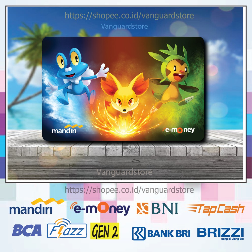 KARTU E MONEY E TOLL POKEMON GROOKEY, SCORBUNNY, SOBBLE POKEMON 23 EMONEY FLAZZ TAPCASH BRIZZI