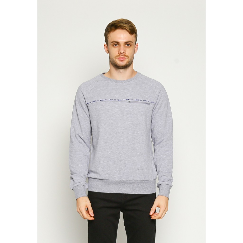 VALINO Sweater Pria Abu-Abu - V-YDCR01-Y5