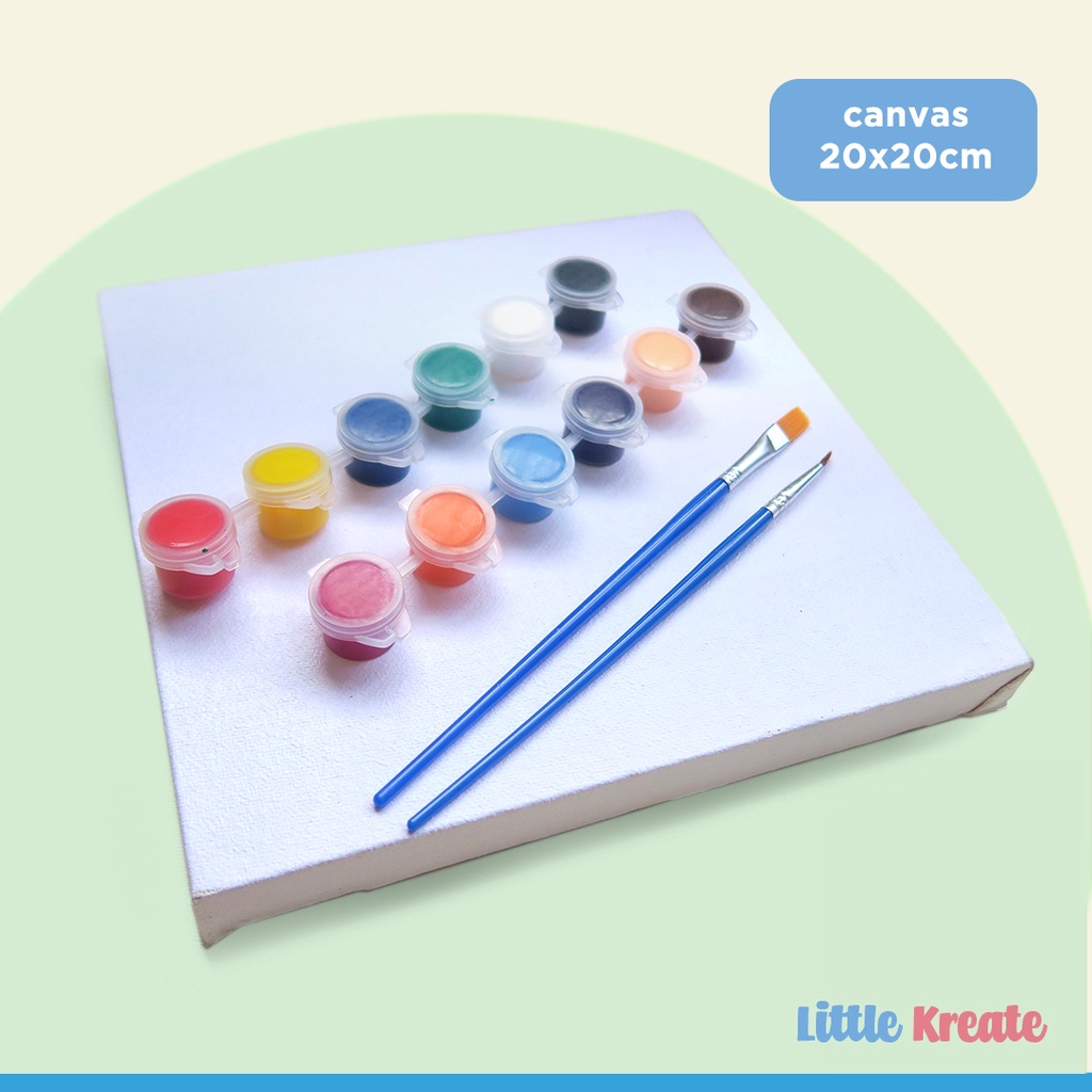 

Paket Set Kanvas Lukis Akrilik/ Canvas Acrylic Paint / Kuas Gambar