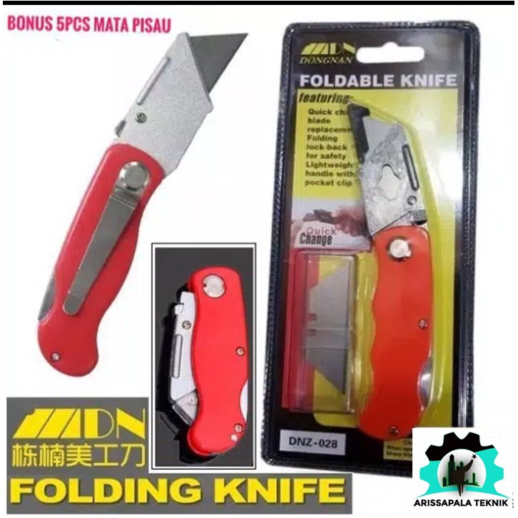 

Pisau Cutter Lipat Kuat Serba Guna Heavy Duty Kater Foldable Knife