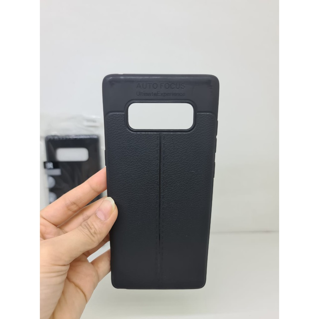 Auto Fokus Samsung Note 8 N950F 6.3 inchi Leather Soft Case N950F AUTOFOCUS Motif Kulit Jeruk