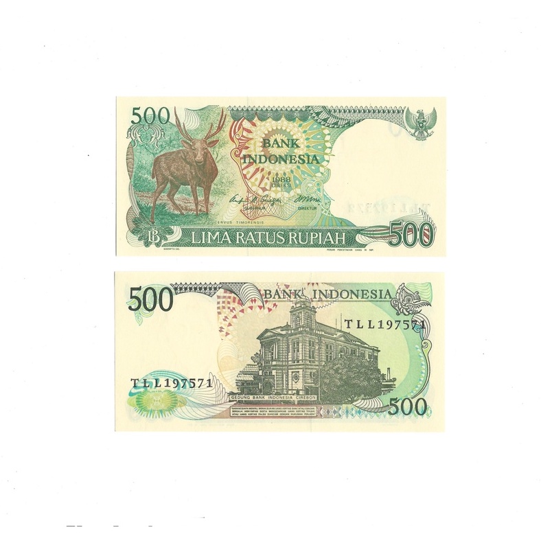 Uang kuno Indonesia 500 Rupiah 1988 Seri Rusa