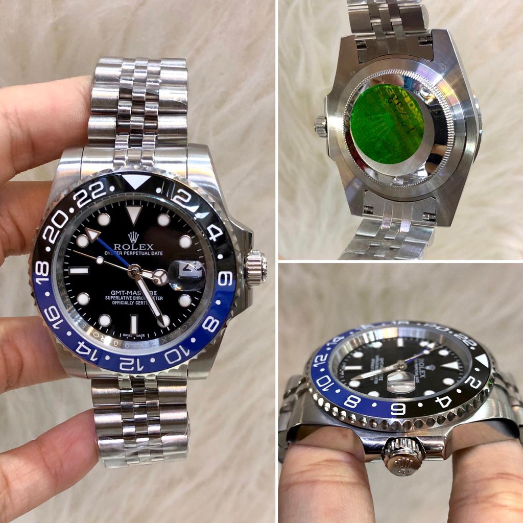 Obral Jam Rolex Batman Jubilee GMT Master II Ori BM Silver S.Steel Import Special Edition Bergaransi