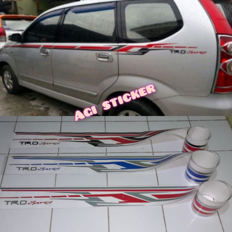 List body stiker TRD Universal / stiker trd sportivo universal / striping stiker trd sportivo