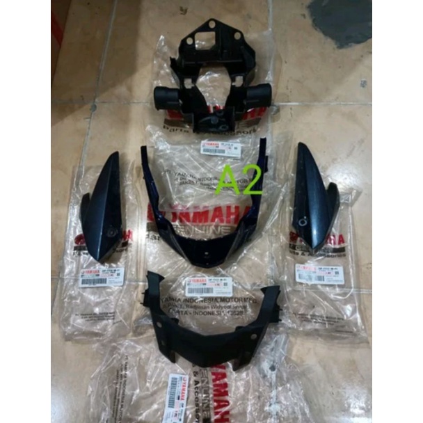 cover headlamp cover batok kedok kuping lampu depan set paket bison byson fi injeksi origional 2up f