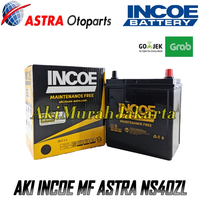 {BEKAS} Aki Mobil Agya / Ayla Merk Incoe MF Astra Tipe NS40ZL Aki Kering Murah