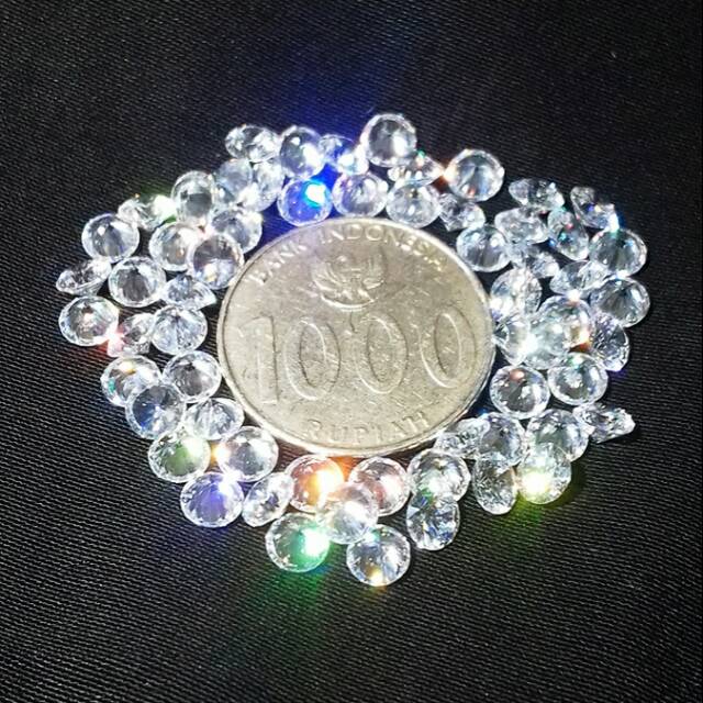 Batu Permata Cubic Zirconia / Zircon AAA 5mm 10 Gram
