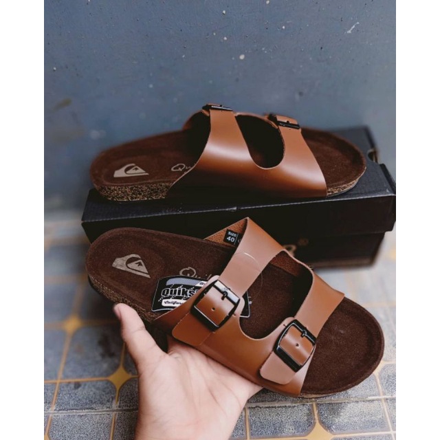 Sendal Kulit Pria Quiksilver Sendal pria kulit Terlaris Sendal jepit