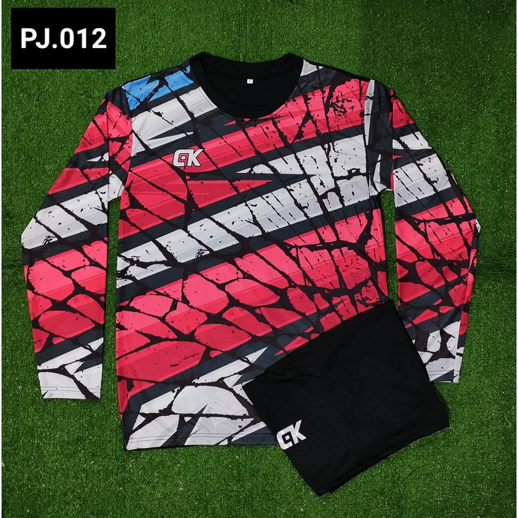 1 SET PAKAIAN OLAHRAGA PRIA KAOS LENGAN PANJANG BAJU SEPEDA BAJU KIPER PANJANG BAJU MANCING OLAHRAGA