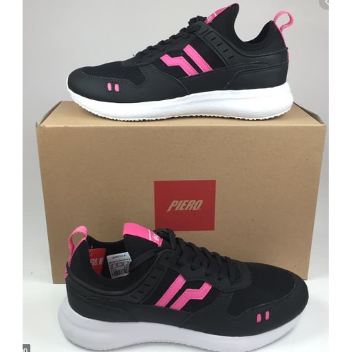 sepatu casual PIERO P20650 JOGGER EVO W - BLACK/PINK/WHITE