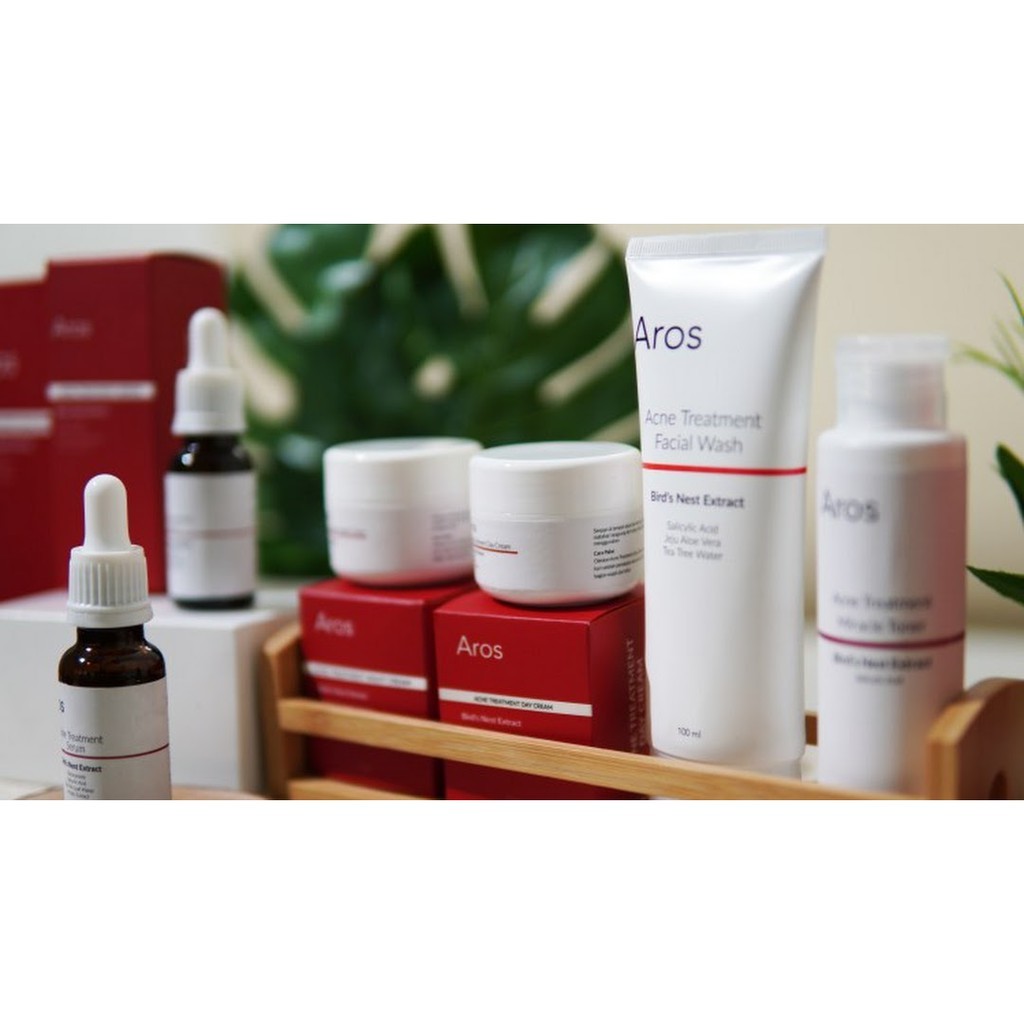 Aros Acne Treatment with Bird’s Nest Extract Skincare Sarang Burung Wallet | BPOM | Paket