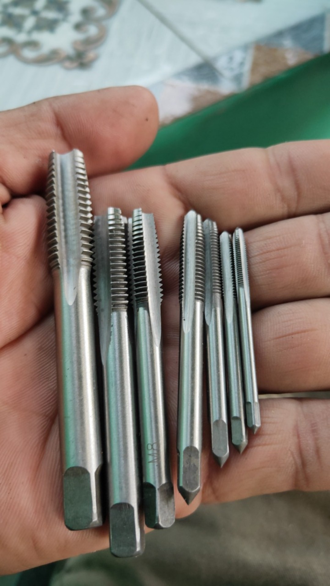 7pcs M3 M4 M5 M6 M8 M10 M12 Hss Machine Thread Metric Plug Tap Drill Set Bits