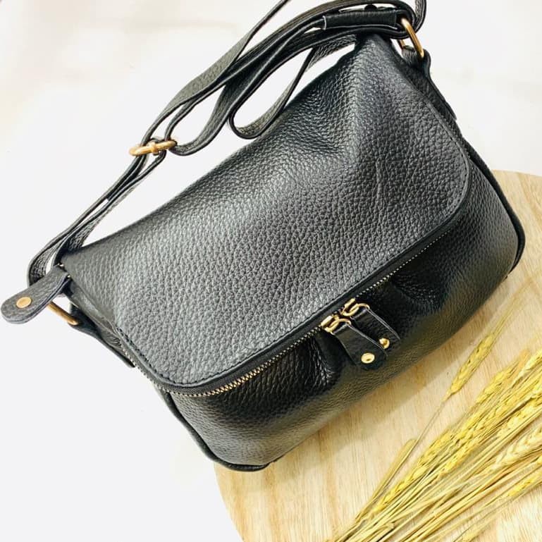 Tas Selempang Slingbag Wanita Papirut Tas Kulit Asli Garut Premium Ukuran S F07