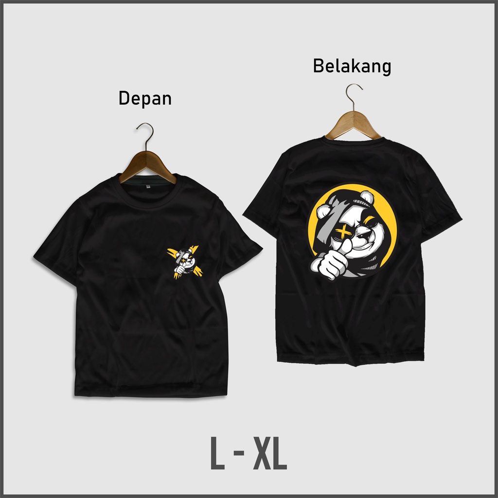 014-KAOS PANDA JEMPOL | KAOS SAMURAI | JEPANG | VIRAL