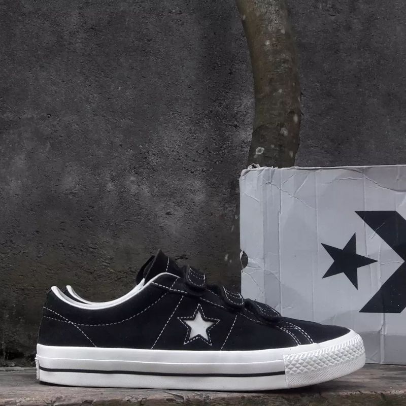 Converse One Star Pro 3V/velcro ox Black White (sz 43) ori 100% PT MAP
