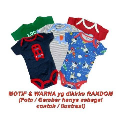 SNI isi 5 pcs Jumper Cotton's Mill Bodysuit Lovelle Cart's bayi motif jumper lucu romper bayi jumper