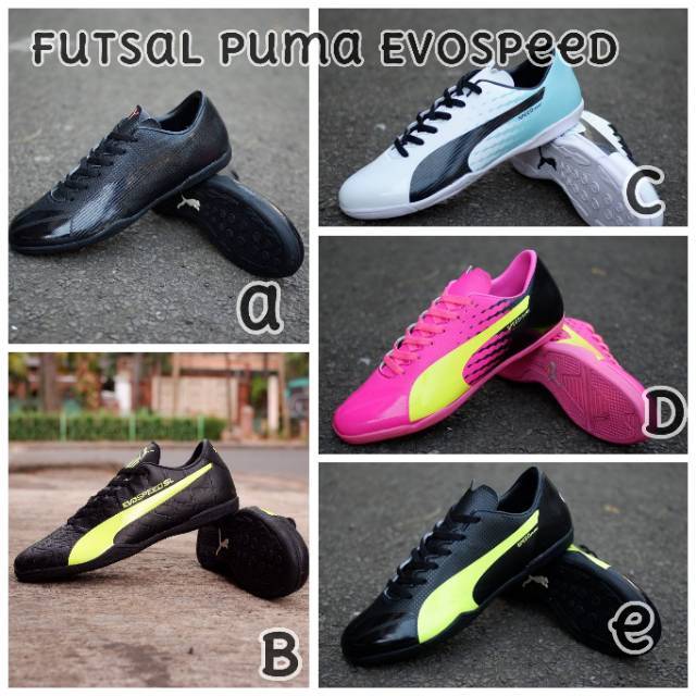  Sepatu  futsal  Puma evospeed sol  componen warna merah marun 