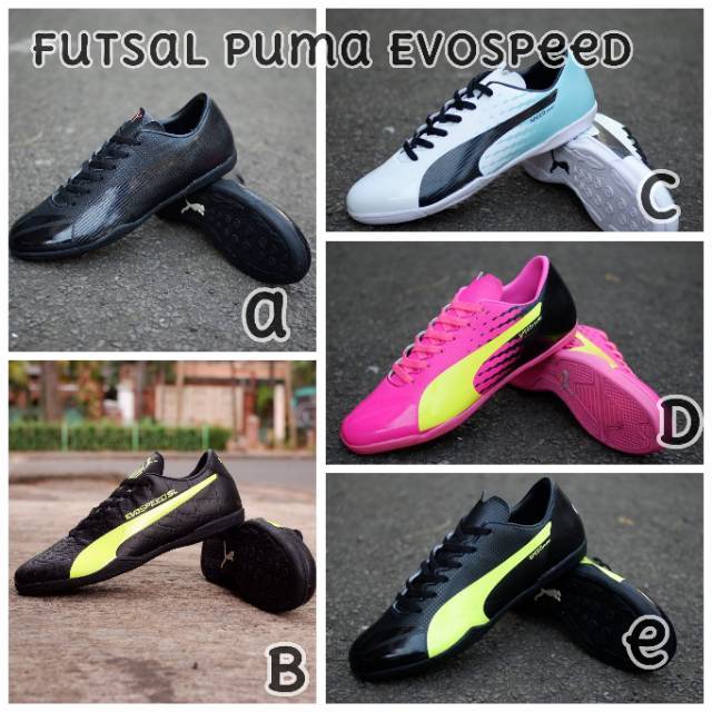  Sepatu  futsal  Puma evospeed sol  componen warna merah marun 