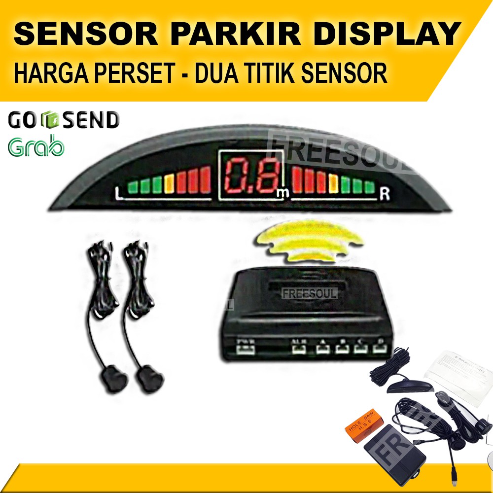 Sensor Parkir - Parking Sensor Dengan Display Kanan Kiri Dua Titik - Universal