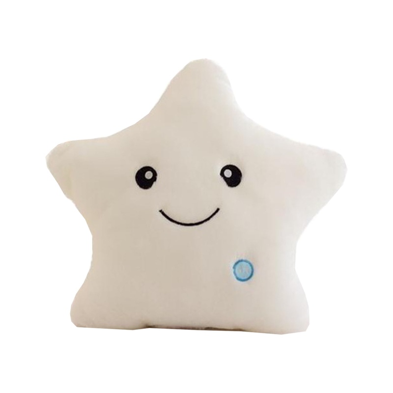 Mary Untuk Kreatif Twinkle Star Luminous Pillow Glowing Lampu Malam LED Bantal Mewah