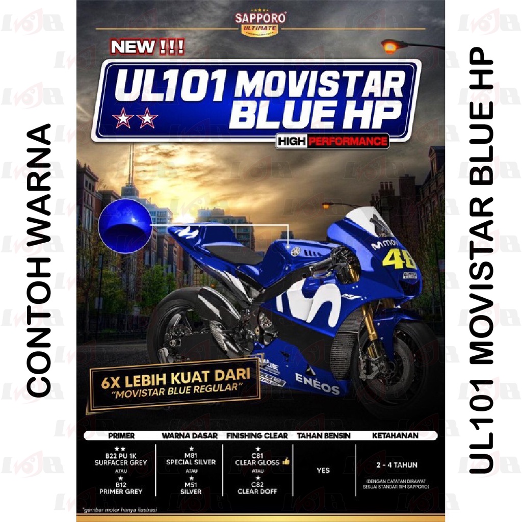 SAPPORO ULTIMATE UL Blue &amp; Black Series Cat Semprot Aerosol Paint Variasi