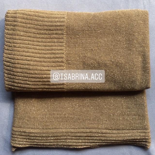 pasmina gliter rajut premium | kerudung pashmina pengantin-mocca