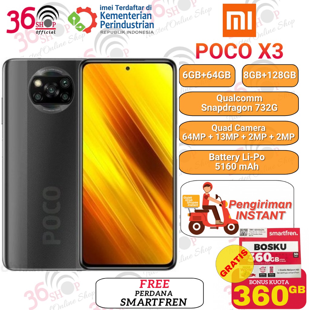 Xiaomi Poco X3 Nfc 6gb64gb 8gb128gb Garansi Resmi Xiaomi Indonesia Shopee Indonesia 6082