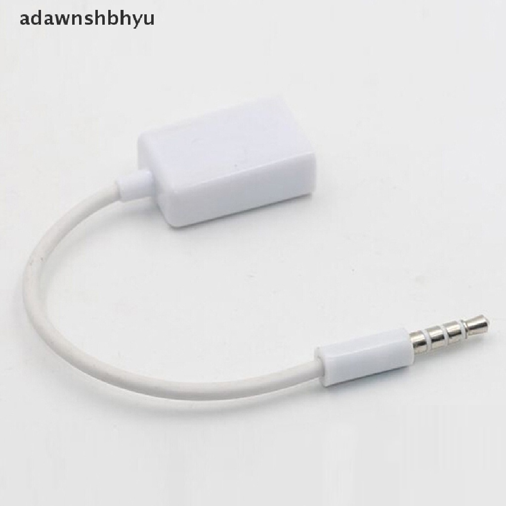 Adawnshbhyu 3.5mm male aux audio plug jack to usb 2.0 female converter cord Kabel Mobil mp3