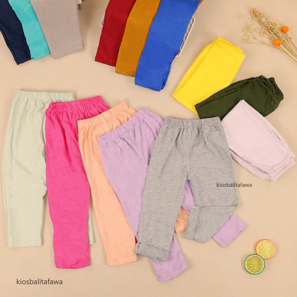 Legging Anak Perempuan / Celana Bayi Baby Panjang Leging Kaos Ketat Polos Lejing Cewek Import Murah