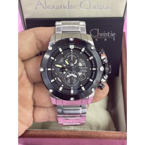 alexandre christie 6564mc pria silver ring hitam