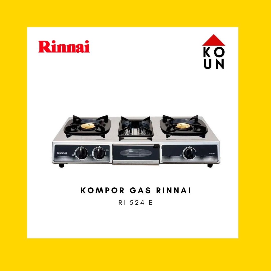 (COD READY) KOMPOR GAS RINNAI RI 524E / RI524E / RI 524 E / RI-524 E / RI 524 E / RI-524E [2 TUNGKU]