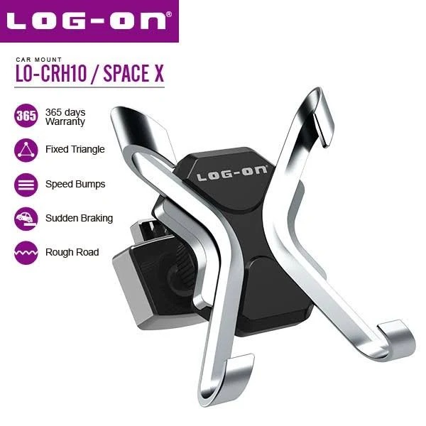 LOG-ON LO-CRH10 Car Mount Holder Stand SPACE X for Universal Phone Dudukan HP