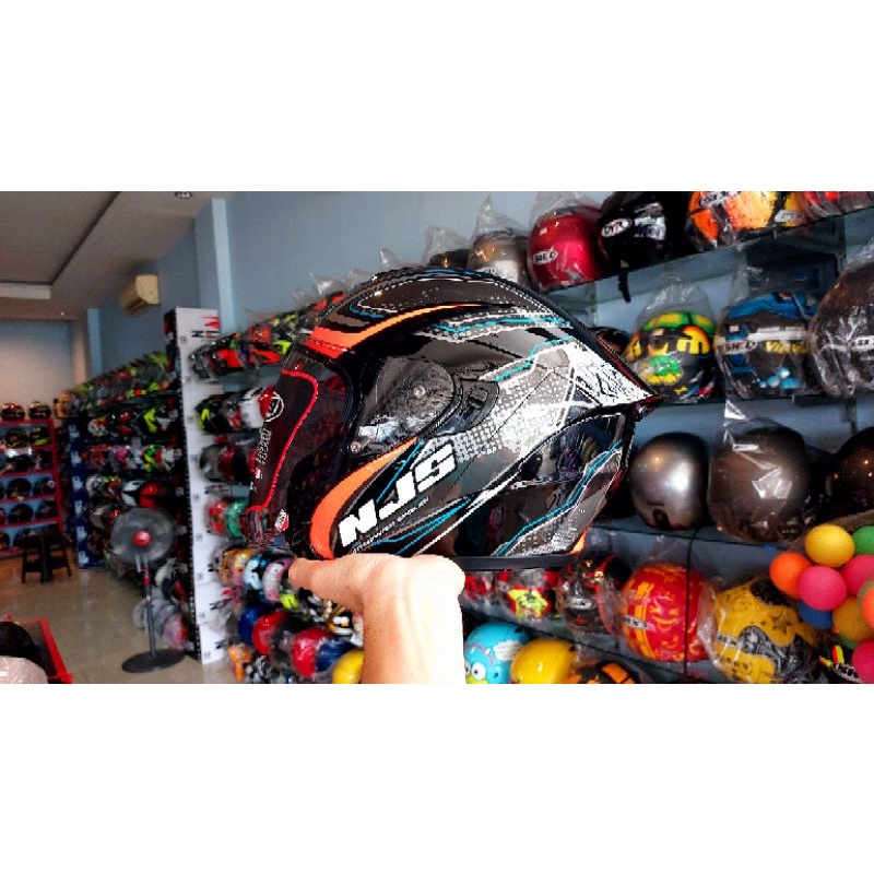 HELM NJS KAIROZ FURIO BLACK ORANGE