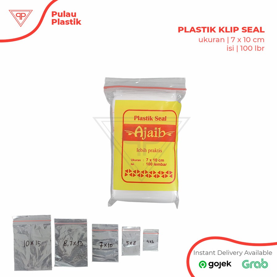 [GROSIR] Plastik klip ukuran 7x10 / Plastik Seal 7x10 / Plastik Ziplock Obat, Sambal / Isi 100pcs