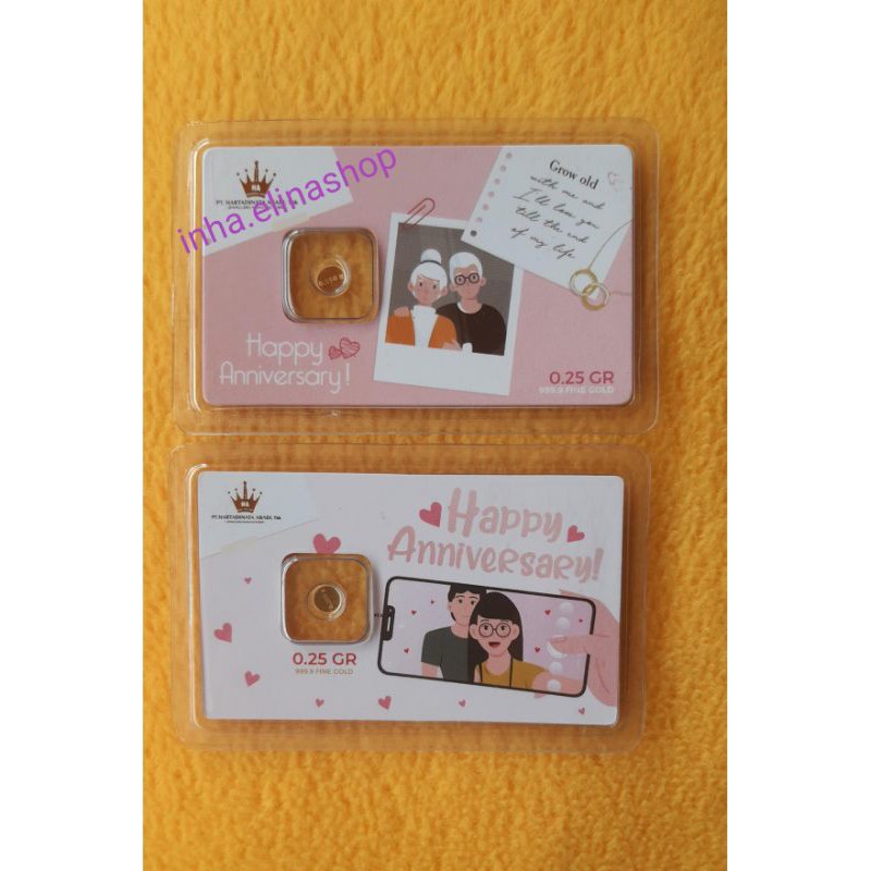 LOGAM MULIA EMAS MINI FINE GOLD 0,25 gram LM GIFT SERIES HARTADINATA 0,25 gr