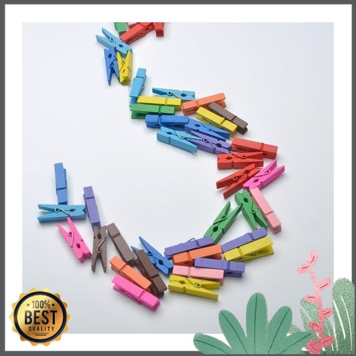 

(MN) (WARNA) Jepit Kayu Klip Foto Mini - Wooden Clip - Jepitan Serbaguna