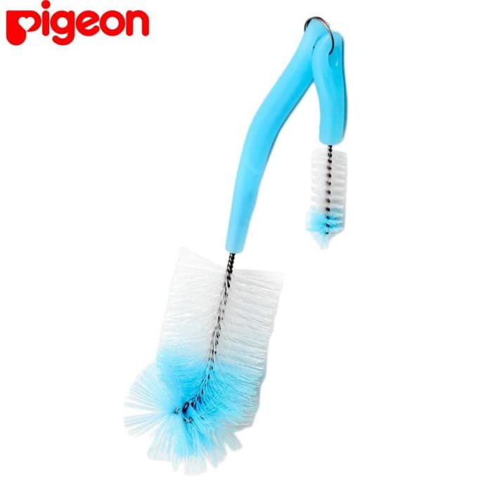 Pigeon / Baby Safe Babysafe 2In1 2 In 1 Bottle &amp; Nipple Brush Basic - Sikat Botol Susu Nilon Nylon