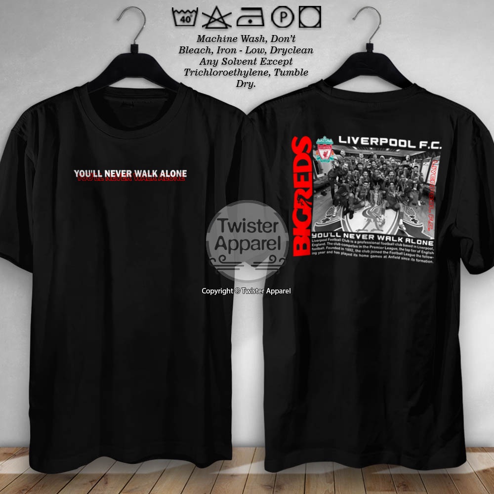Kaos Bola Liverpool FC Bigreds You Never Walk Alone Champions Premier League Baju Distro Supporter S