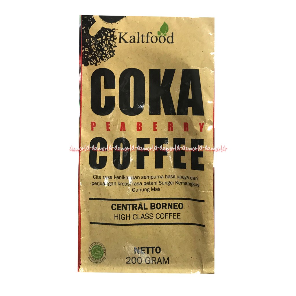 Kaltfood Coka Peaberry  200gr Coffee Central Borneo Kopi Bubuk High Class Coffe Kalt Food