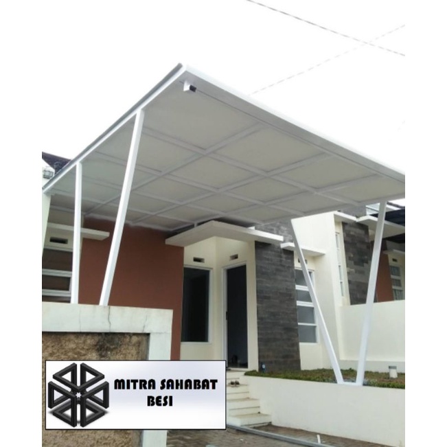 Kanopi Minimalis alderon twinwall talang dalam