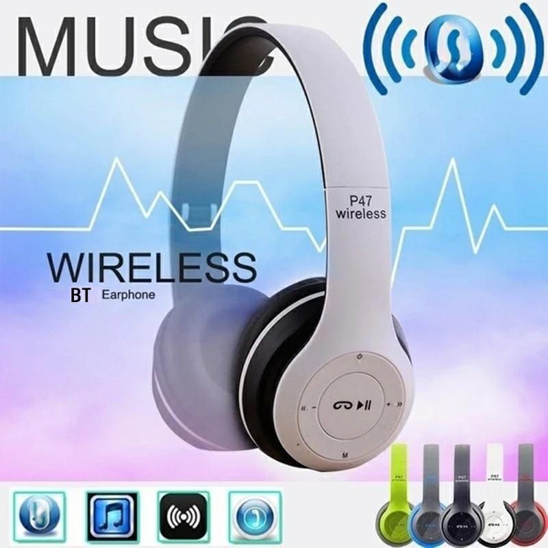 Handphone Handset P47 Multifungsi 4IN1 Gaming Sports Super Bass Bluetooth Wireless