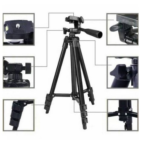 ITACC Tripod 3120 / 3210 FULL BLACK 1Meter + Holder U Universal Weifeng