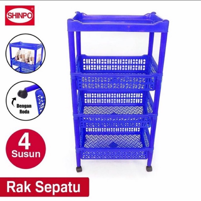 Rak Susun 4 + Roda SHINPO