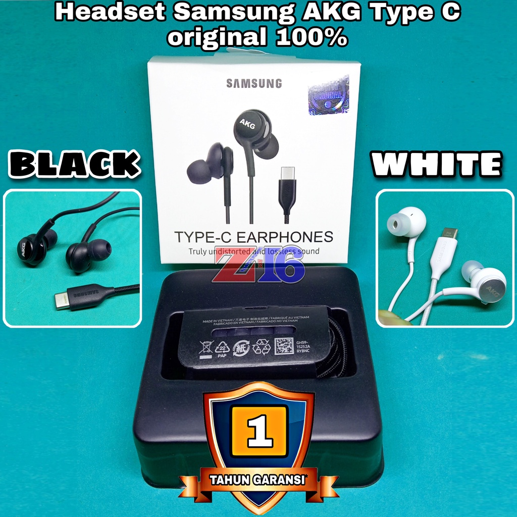 Headset samsung AKG Type C FOR A70 A80 NOTE 10 S10 S20 S20+ ULTRA S21 S21+ EARPHONE ORIGINAL 100%