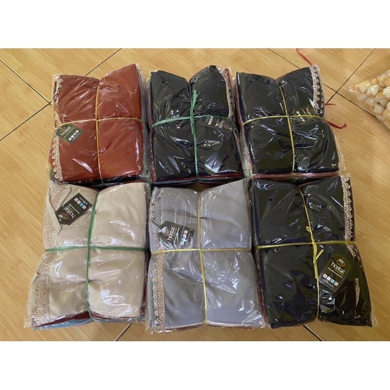 Jilbab Bergo maryam rayon crincle Tali Premium / Hijab Instant L &amp; XL