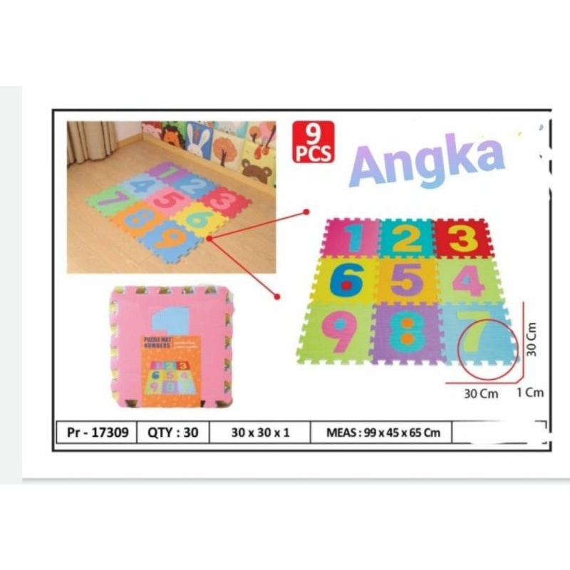Playmat Evamat Puzzle Alas Motif Angka